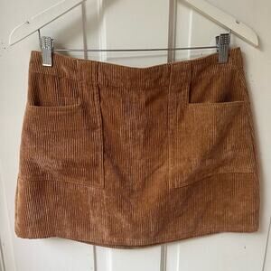 Favlux Brown Corduroy Mini Skirt